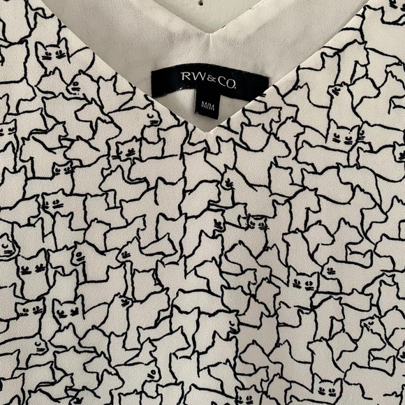 RW&Co Cat Pattern Tank Top - Picture 3 of 4